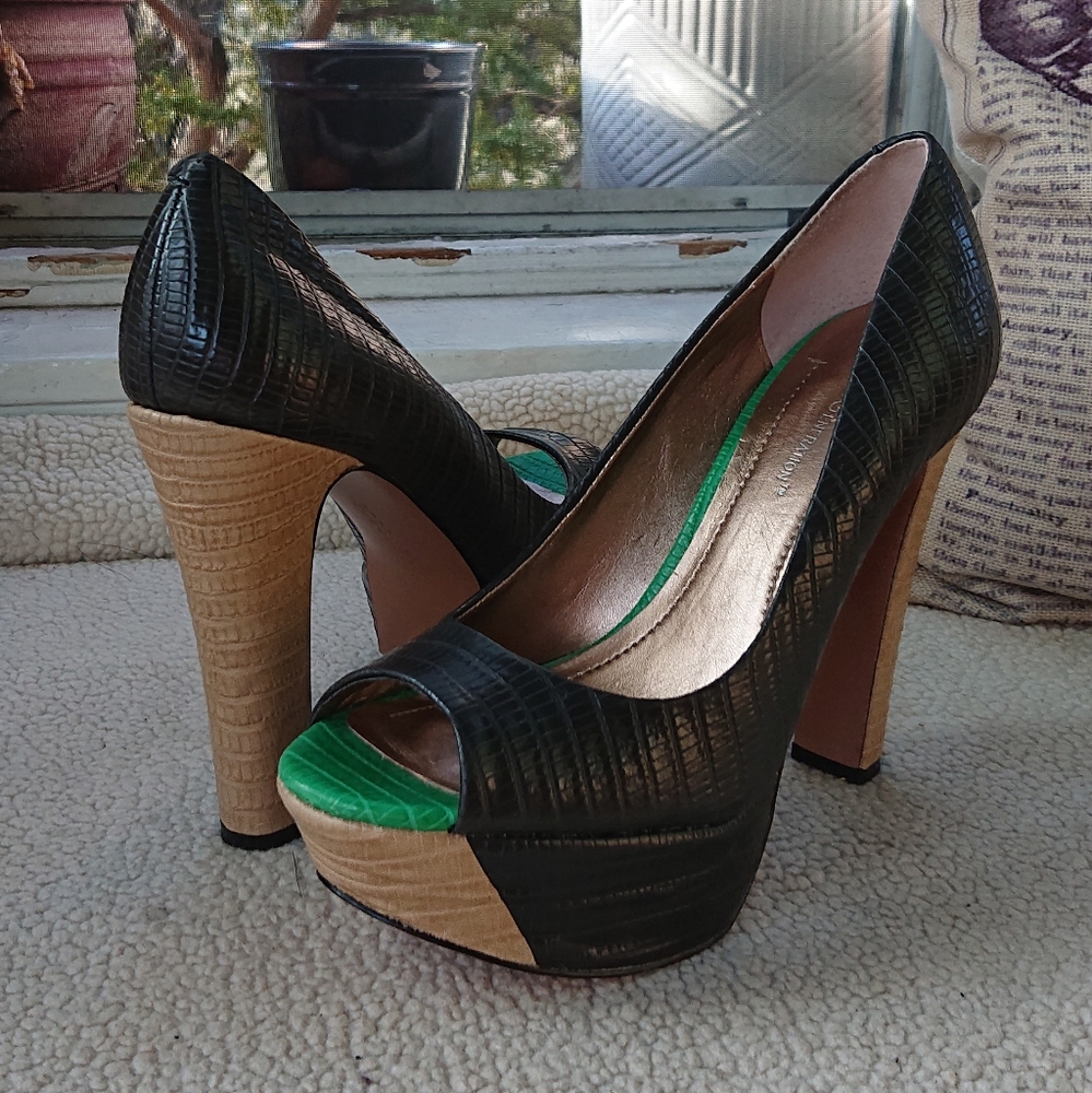 BCBGeneration "Pacific" Peep Toe Platform Heel
